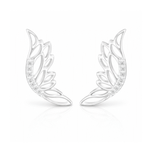 Brinco Prata Asa Borboleta com Zircônia