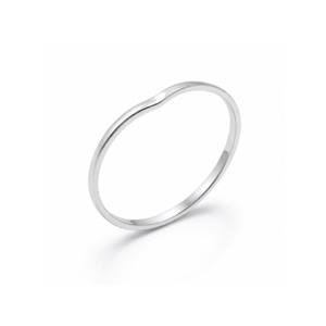 Anel Prata Fio Reto com Detalhe Triangular