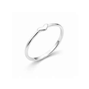 Anel Prata Delicado Coração