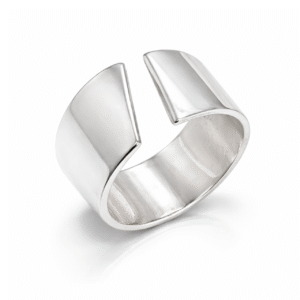 Anel Prata Reto Liso Ajustavel