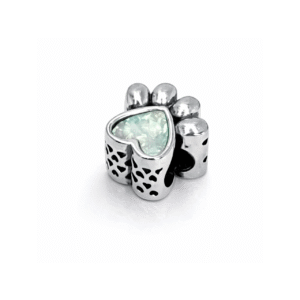 Berloque Prata Separador Pata Madre Perola ''Run Free''