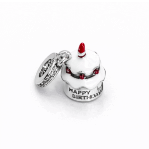 Berloque Prata Bolo de Aniversário