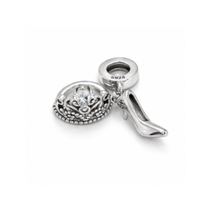 Berloque Prata Salto Coroa Zirconia