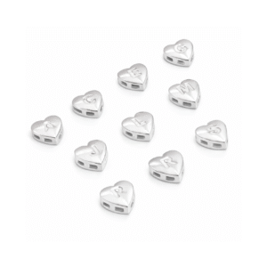 Pingente Prata Coração Letra