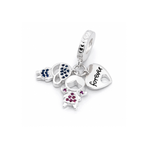 Berloque Prata Girl and Boy Forever