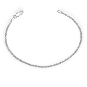 Pulseira Prata Cordao Baiano 1MM