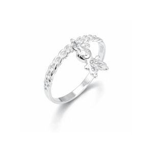 Anel Prata Aro Corrente Pingente Menino