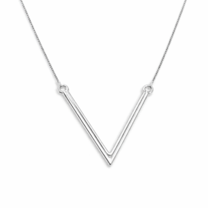 Colar Prata V 03mm - 45 cm
